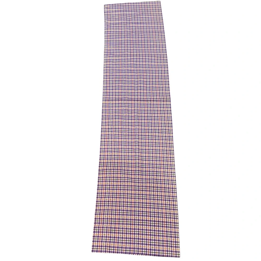 Vintage Set Of 3 Longaberger Blueberry Plaid Curtain Valances 72x18